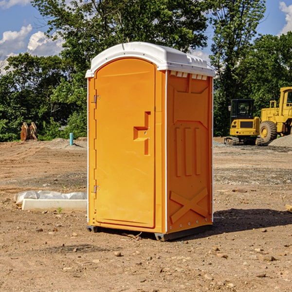 how often are the portable restrooms cleaned and serviced during a rental period in Halesite New York